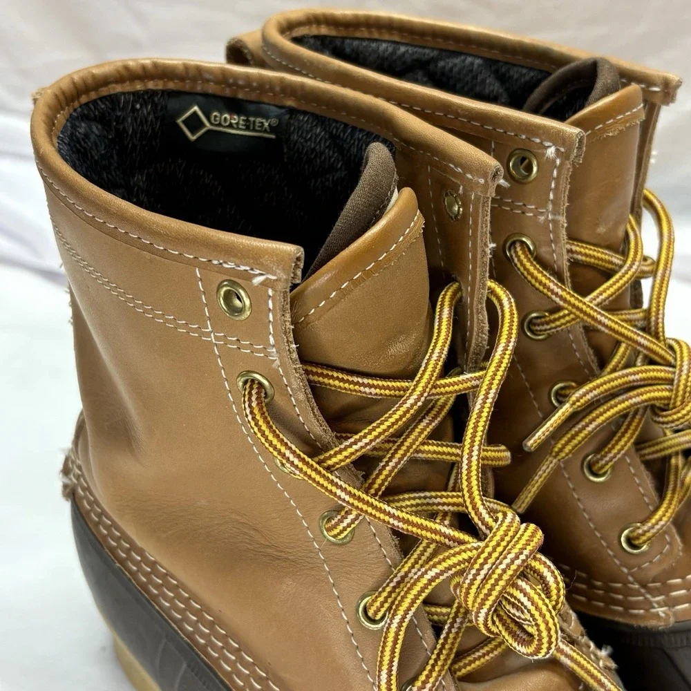 VTG LL Bean Duck Boots Men 10 M Gore-Tex Leather USA Insulate Hunting Waterproof